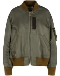 Sacai - Giacca Di Nylon Di 'Taupe' - Lyst