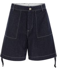 C.P. Company - Cotton Denim Shorts - Lyst