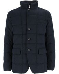 Fay - Double-Breasted Quilted Down Jacket - Lyst