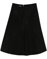 Susanne Bommer - Wool Midi Skirt - Lyst