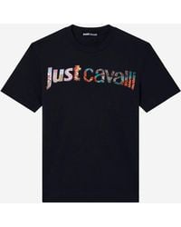 Just Cavalli - Cotton T-Shirt - Lyst
