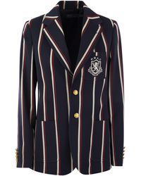 Polo Ralph Lauren - Striped Blazer mit Wappen - Lyst