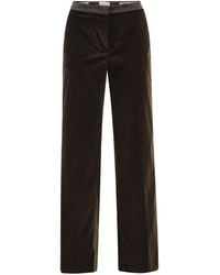 Peserico - Straight-Leg Stretch Velvet Trousers - Lyst