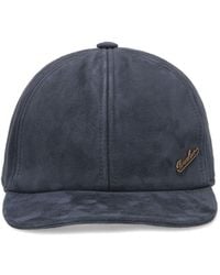 Borsalino - Otis Suede Leather Cap - Lyst
