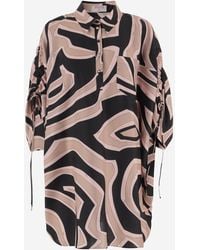 PUCCI - Silk Dress With Labyrinth Print - Lyst