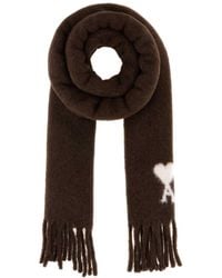 Ami Paris - Alpaca Blend Scarf 260 Cm X 32 Cm - Lyst