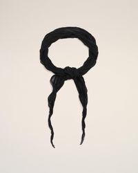 Ami Paris - Schwarze Geknitterte Gavroche Aus Polyester - Lyst