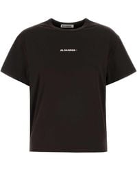 Jil Sander - Dark Stretch Polyester T-Shirt - Lyst