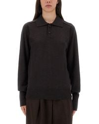 Studio Nicholson - "Inverness" Shirt With Polo Collar - Lyst