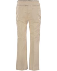 【送料&関税込】Weekend Max Mara Artur1234 Long Trouser Poplin carrot-fit trousers, pink | Weekend Max Mara