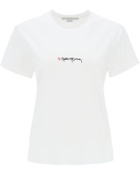 Stella McCartney - T-shirt With Embroidered Signature - Lyst