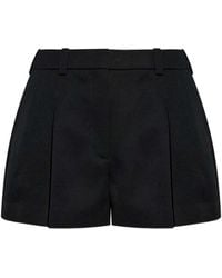 Givenchy - Wool Pleated Shorts - Lyst