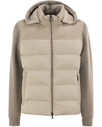 Moorer - Allori Lsm Hybrid Wool And Cashmere Bomber Jacket With Padded Panels - Lyst