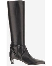 Sartore - Lederstiefel mit Schnallendetails - Lyst