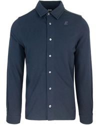 K-Way - K Way Camicia Timothee Pique Blu - Lyst