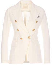 Circolo 1901 - Cotton Double-Breasted Jacket - Lyst