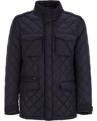 Herno - Field Jacket With Diamond Quilting - Lyst