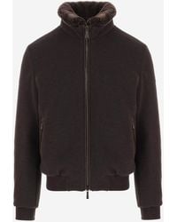 Moorer - Jacket Wool And Cashmere With High Collar Virgin - Lyst