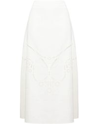 Chloé - Jupe Brodée À Taille-Haute - Lyst