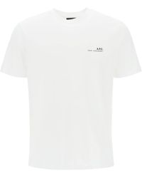 A.P.C. - Item T Shirt With Logo Print - Lyst
