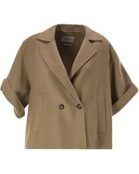 Weekend by Maxmara - Wkdneo Virgin Wool Double Breasted Jacket With A Boxy Silhouette - Lyst