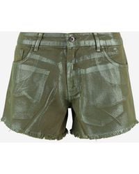 DON'T @ ME - Cotton Shorts With Fringed Hem - Lyst