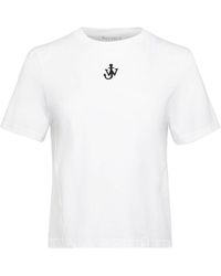 JW Anderson - T-Shirt Met Geborduurd Anker - Lyst