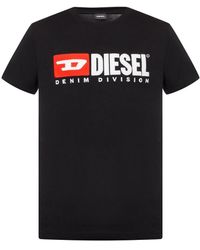 DIESEL T-diego-division Logo Zwart T-shirt