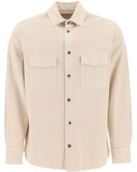 Agnona - Camisa de algodón y cachemira de - Lyst