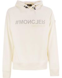 Moncler - Logo Cotton Hoodie - Lyst