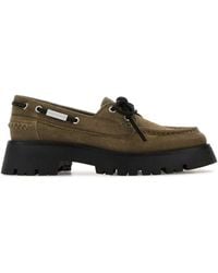 Alexander Wang - Khaki Suede Carson Loafers - Lyst