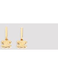 Celine - Chunky Triomphe Mini Earrings - Lyst