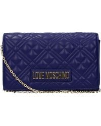 Love Moschino - Pochette Donna Poliuretano Blu/Mirtillo - Lyst