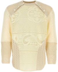 Marine Serre - Two-Tone Crochet Oversize Sweater - Lyst