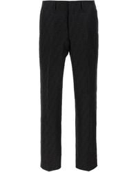Fendi - Ff Jacquard Pantaloni Nero-Uomo - Lyst