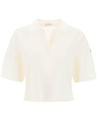 Moncler - Polo Shirt Met Poplin -inserts - Lyst