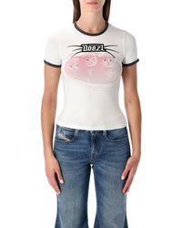DIESEL - Camisetas y polos blancos - Lyst