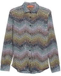 Missoni - Blouse Met Zigzag-Patroon En Pailletten - Lyst
