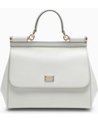 Dolce & Gabbana - Dolce&gabbana White Sicily Medium Handbag - Lyst