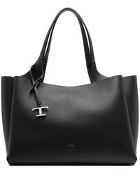 Tod's - T Timeless Medium Leather Tote Bag - Lyst