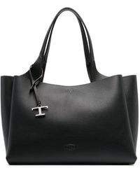 Tod's - T Timeless Medium Leather Tote Bag - Lyst