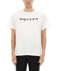 McQueen - T-Shirt With Logo - Lyst