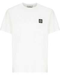 Stone Island - Classic Slim-Fit T-Shirt With Round Neckline - Lyst