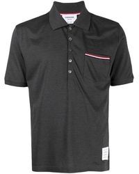 Thom Browne - Polo De Piqué Con Ribete De Bolsillo Rwb - Lyst