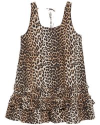 Ganni - Organic Cotton Mini Dress - Lyst