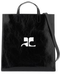Courreges - Courres "heritage Leather Naplack Tote - Lyst