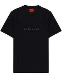 HUGO - Cotton T-Shirt - Lyst