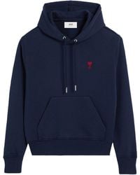 Ami Paris - Ami De Cœur Cotton Hoodie - Lyst