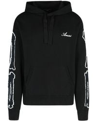 Amiri - 'bones' Zwarte Katoenen Trui - Lyst
