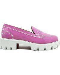 Christian Louboutin - Leather loafers - Lyst